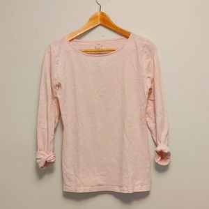 J. Crew Boat Neck Artist T - Pink